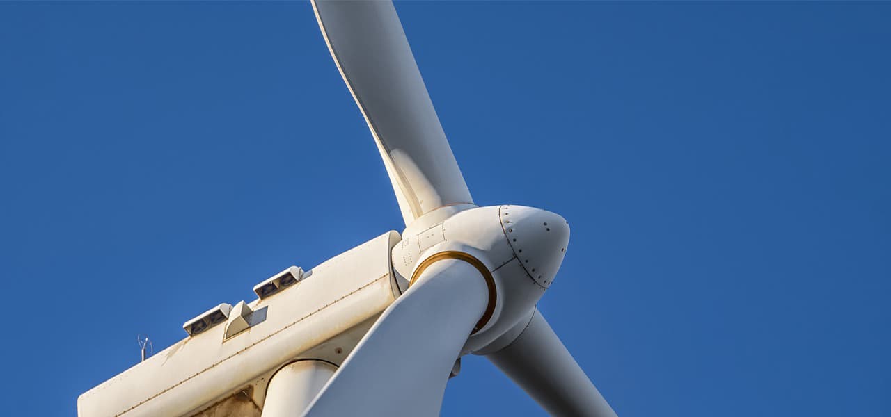 Top of the wind turbine