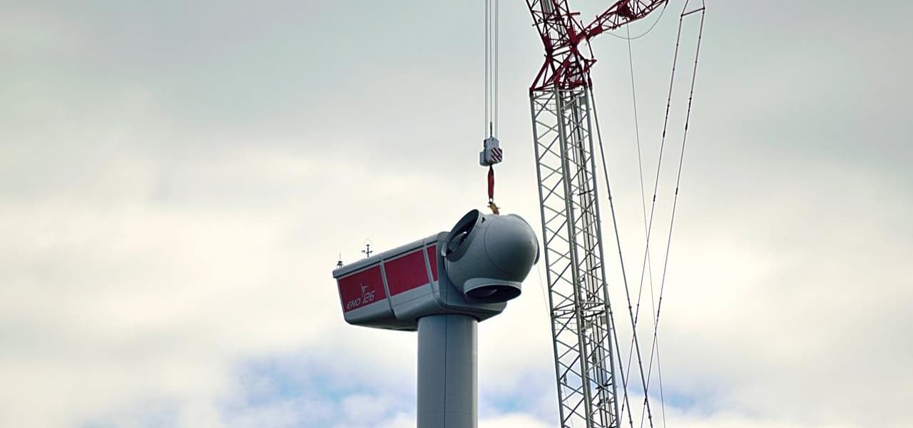 Top of the wind turbine